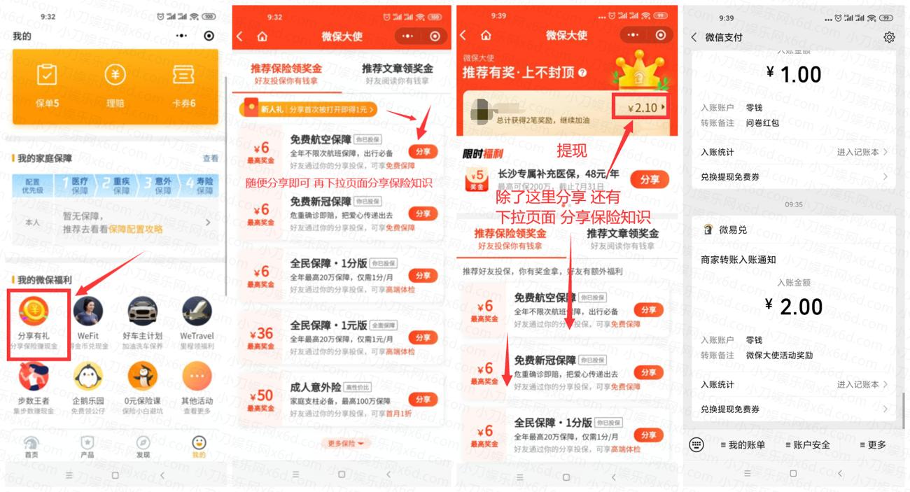微保大使分享有礼领2元红包-趣酷猫资源网
