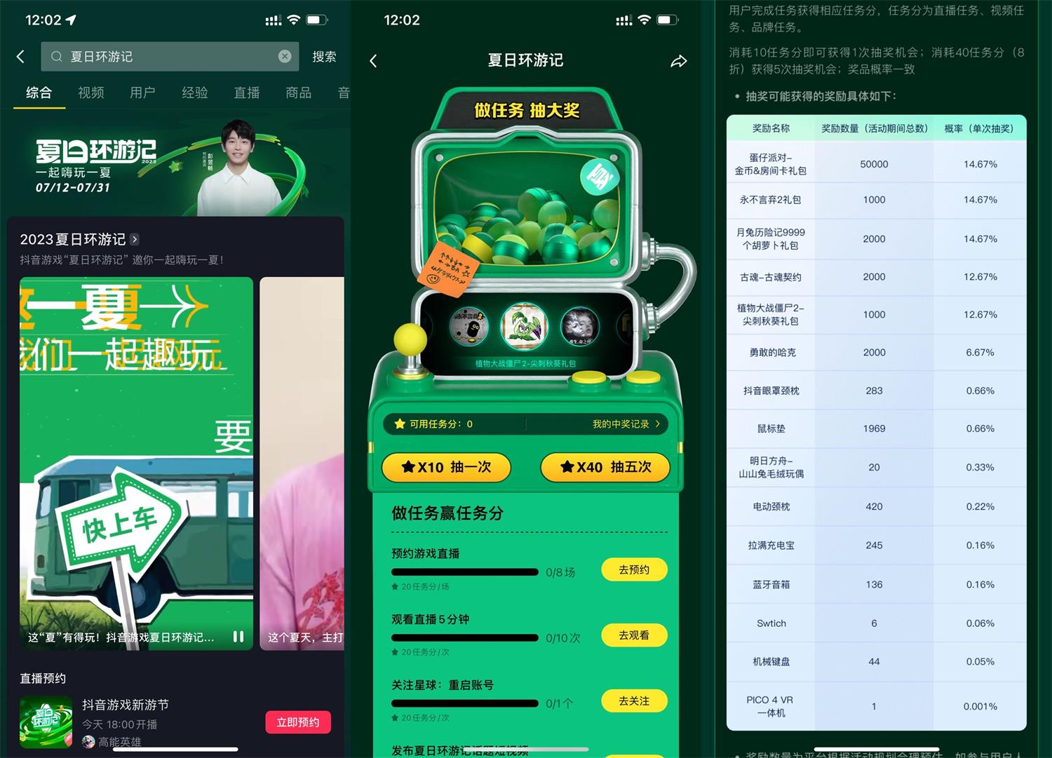 抖音夏日环游记每天抽实物-趣酷猫资源网