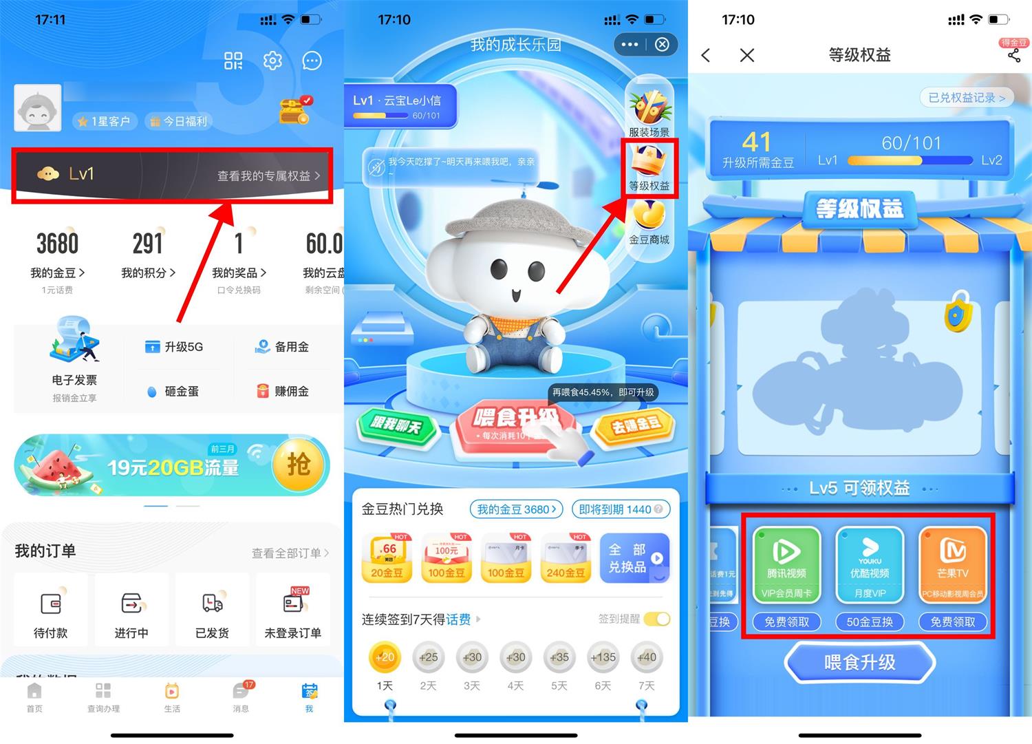 电信成长乐园Lv3以上领视频会员-趣酷猫资源网