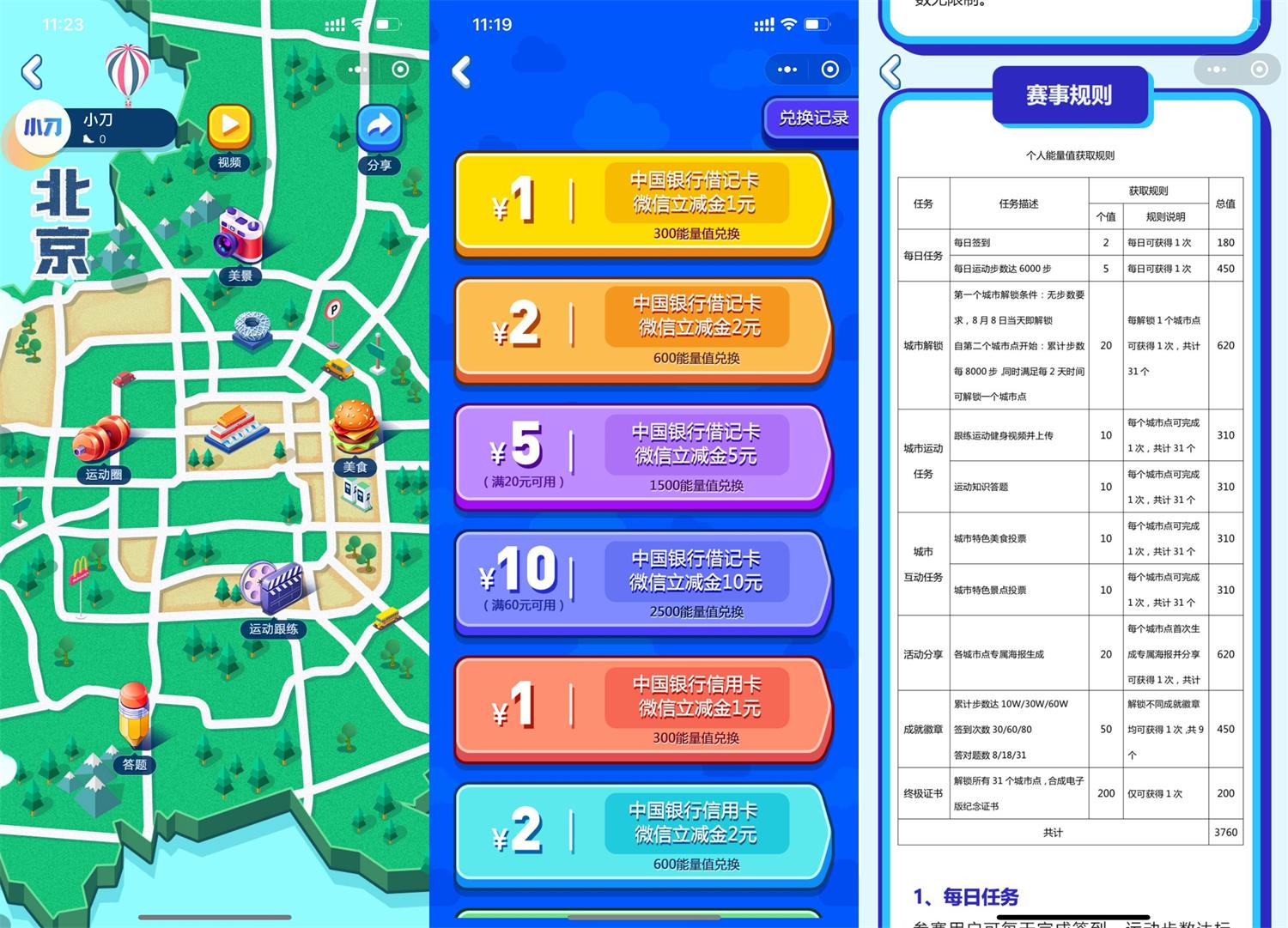 健步云游做任务兑换中行立减金-趣酷猫资源网