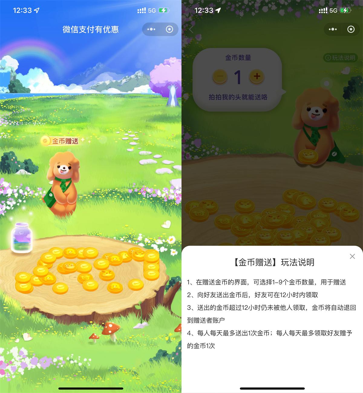 微信支付金币可赠送他人使用-趣酷猫资源网