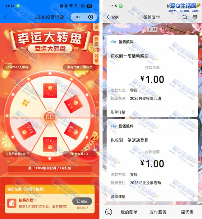 兴业2026投票活动 亲测2元现金秒到微信支付_www.9sup.com