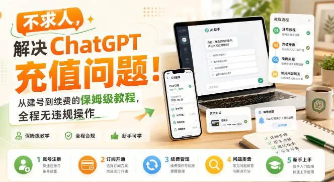 ChatGPT充值无忧！一站式保姆级教程：轻松建号续费，全程合规操作攻略 - 趣客盟