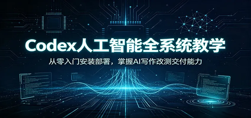 《Codex AI全系统教学指南：零基础安装部署，精通AI写作、改测与交付技巧》_趣客盟