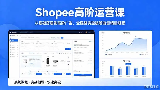 Shopee高阶运营课-2026年5月更新,从基础搭建到高阶广告,全链路实操破解流量销量瓶颈_趣客盟