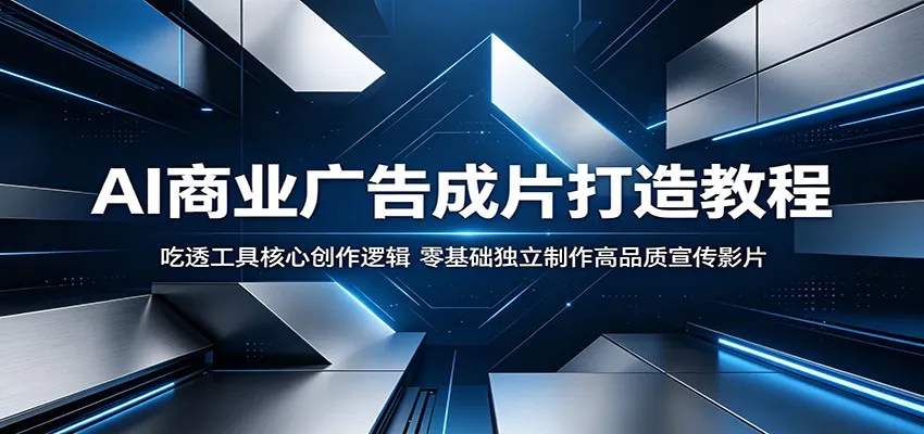 AI商业广告成片打造教程：吃透工具核心创作逻辑，零基础独立制作高品质宣传影片_趣客盟