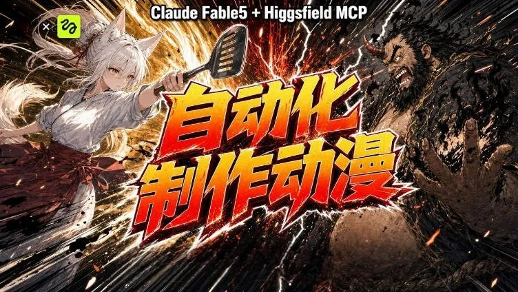 AI自动化动漫制作!Claude Fable 5接入Higgsfield MCP,直接生成完整创意内容 AI自动化动漫制作!Claude Fable 5接入Higgsfield MCP,直接生成完整创意内容