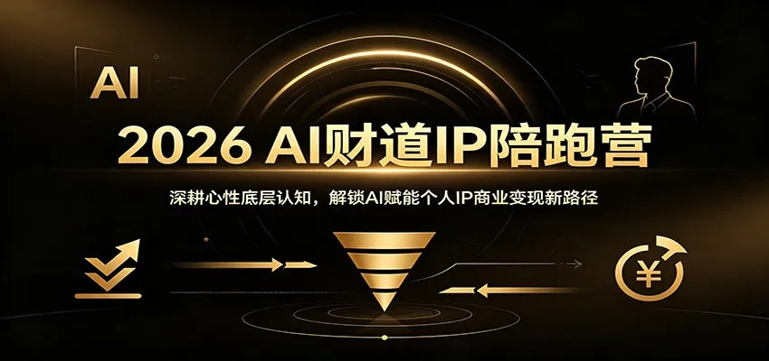 2026 AI赋能IP陪跑营：打造心性认知深度，探索个人IP商业变现AI新攻略_趣客盟