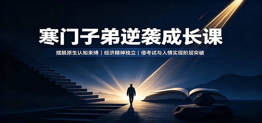 寒门子弟逆袭成长课:摆脱原生认知束缚,经济精神独立,借考试与人情实现阶层突破 寒门子弟逆袭成长课:摆脱原生认知束缚,经济精神独立,借考试与人情实现阶层突破