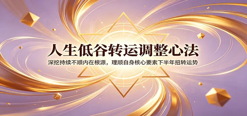 人生低谷逆袭指南：揭秘持续不顺根源，梳理核心要素助你下半年运势大反转_趣客盟