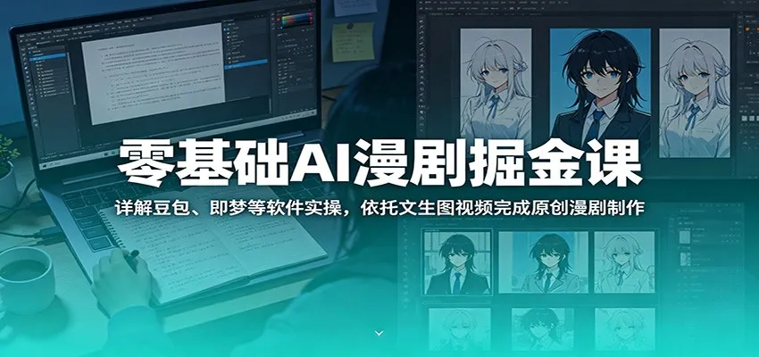 零基础AI漫剧掘金课：详解豆包、即梦等软件实操，依托文生图视频完成原创漫剧制作_趣客盟