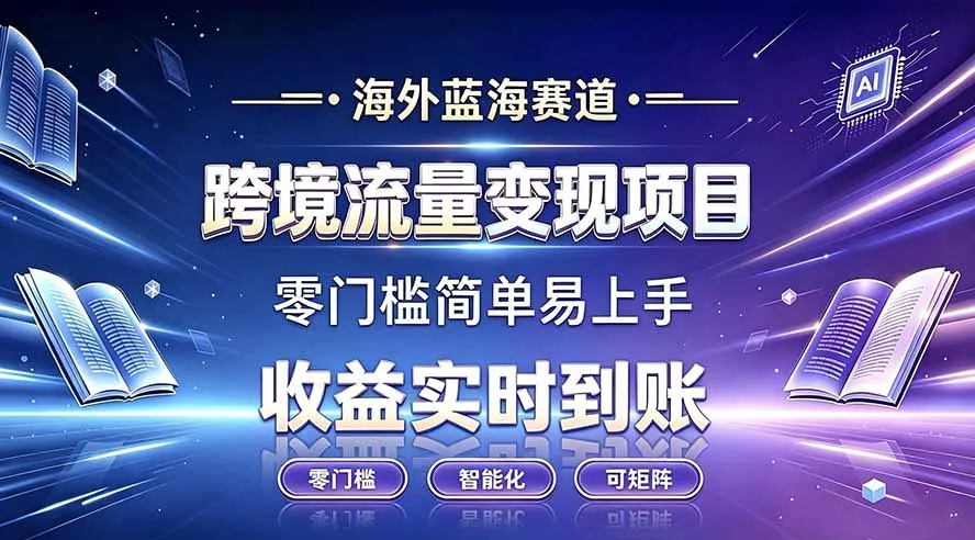 跨境电商流量变现神器:海外蓝海赛道,零门槛项目,收益实时到账,轻松上手盈利_趣客盟
