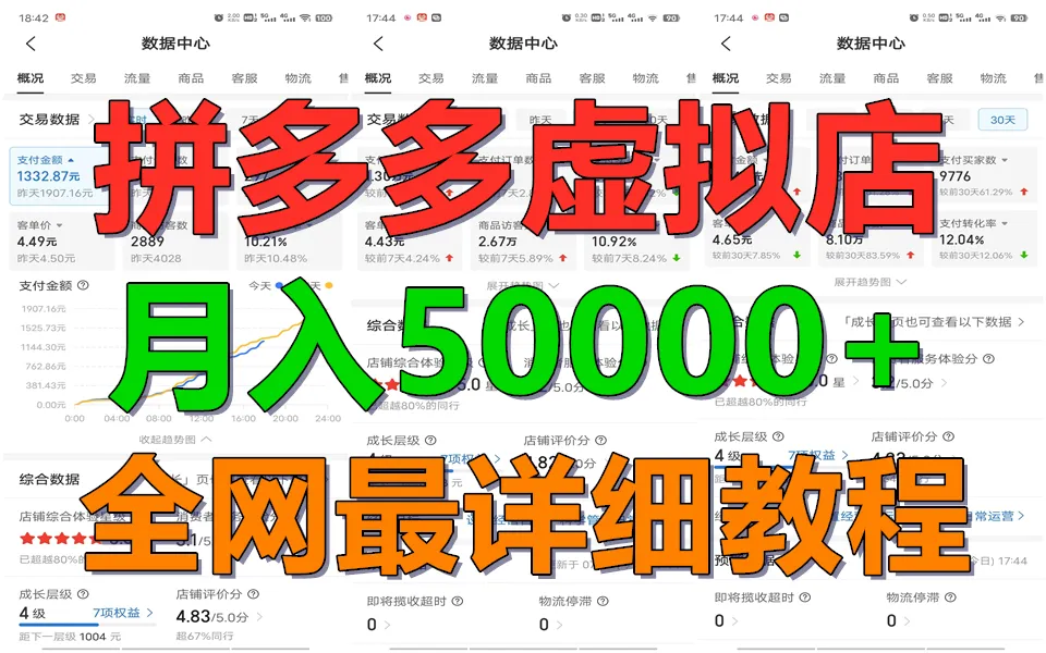 拼多多虚拟电商训练营月入50000+你也行，暴利稳定长久，副业首选-趣酷猫资源网