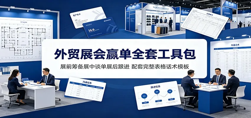 外贸展会全流程制胜工具包：展前策划、展中洽谈、展后追踪，一应俱全的表格&话术模板大全_趣客盟