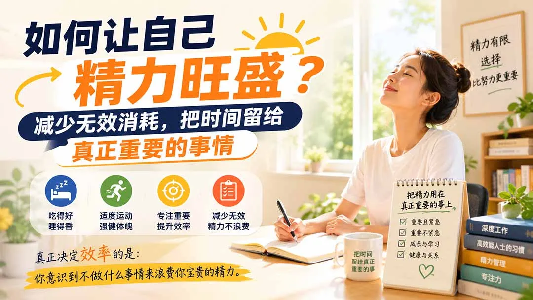 《精力充沛秘诀：告别无效耗时，聚焦关键事务高效管理》 - 趣客盟