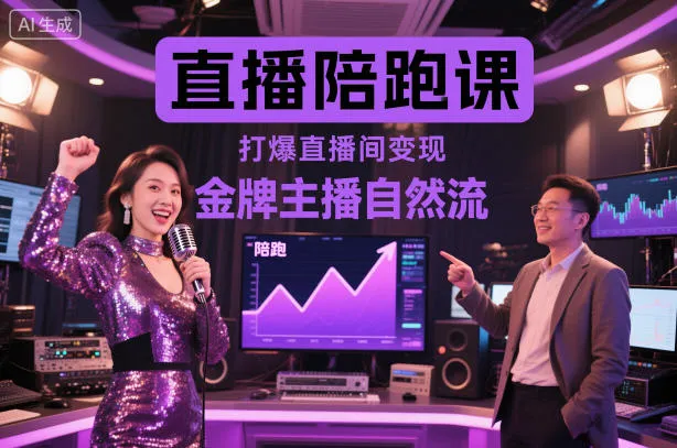 直播陪跑课,金牌主播自然流打爆直播间,复制高变现玩法 直播陪跑课,金牌主播自然流打爆直播间,复制高变现玩法