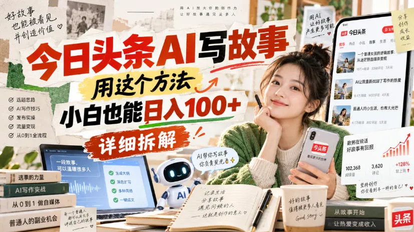 《轻松日入100+！AI写故事小白必看攻略，掌握这个技巧》 - 趣客盟