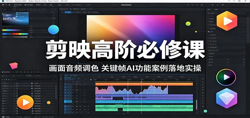 剪映高阶必修课：画面音频调色，关键帧AI功能案例落地实操_趣客盟