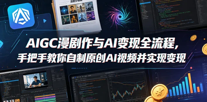 AIGC漫剧创作与AI变现全流程,手把手教你自制原创AI视频并实现变现(更新0516)_趣客盟