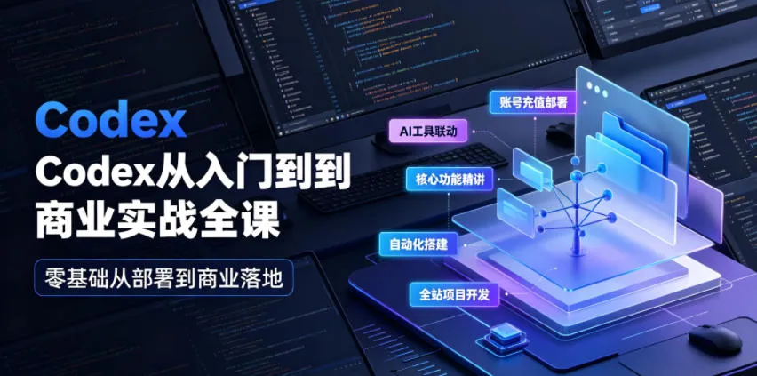 《Codex深度学习：入门到实战全攻略 | 账号充值部署指南、AI工具整合、核心功能解析、自动化搭建教程、全站项目开发零基础》_趣客盟