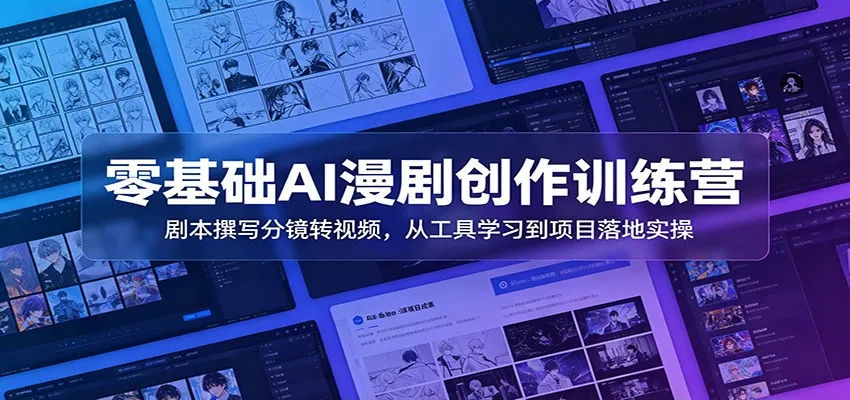AI漫剧创作入门训练营：剧本编写、分镜制作到视频制作，从工具掌握到实战演练_趣客盟