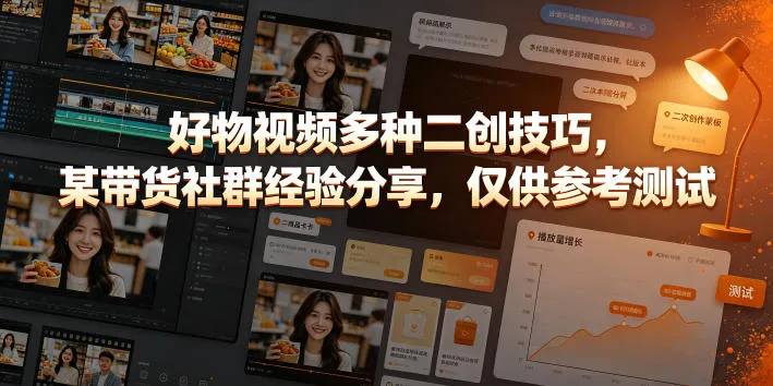好物视频多样化二创攻略：带货社群实操经验分享，优化策略必看_趣客盟