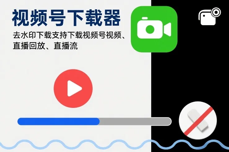 视频号下载器，去水印下载，支持下载视频号视频、直播回放、直播流-趣酷猫资源网
