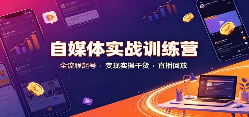 自媒体起号变现全攻略：实战训练营直播精华回放解析 - 趣客盟