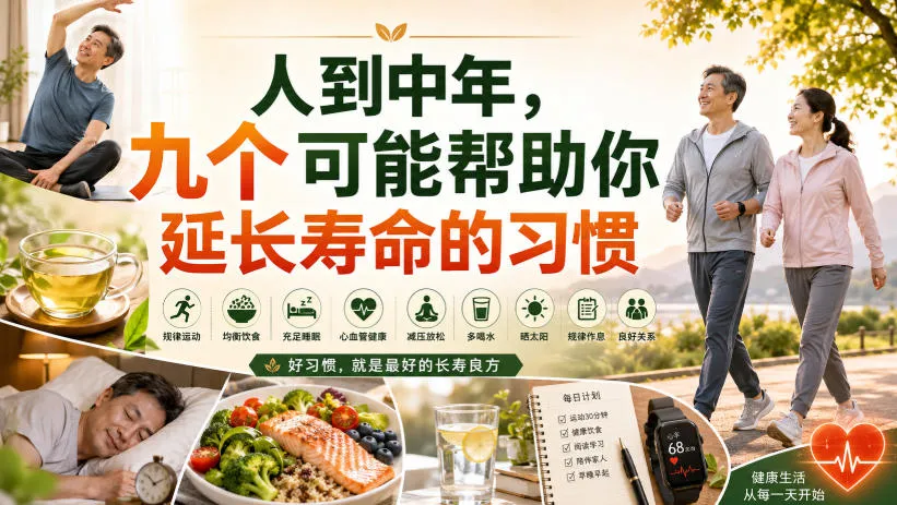 中年养生攻略：九大助长寿好习惯，提升寿命必备！ - 趣客盟