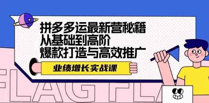拼多多运最新营秘籍：业绩增长实战课，从基础到高阶，爆款打造与高效推广-趣酷猫资源网