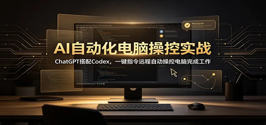 AI自动化电脑操作实战指南：ChatGPT与Codex联动，一键远程操控电脑高效完成任务 - 趣客盟