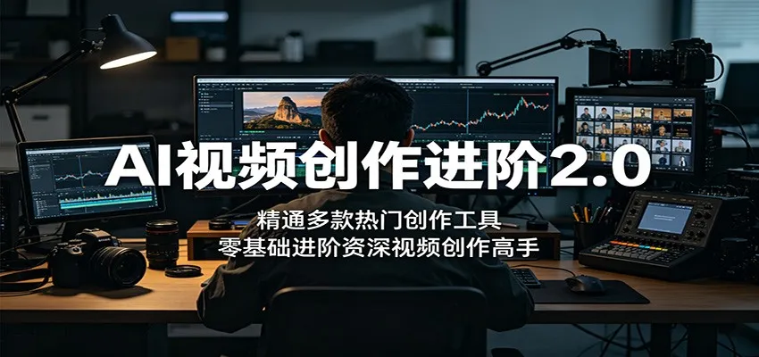 AI视频创作进阶2.0：精通多款热门创作工具，零基础进阶资深视频创作高手_趣客盟