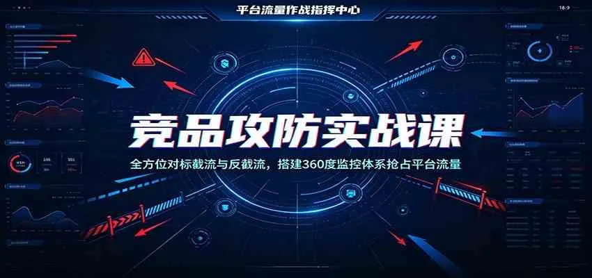 竞品攻防实战课:全方位对标截流与反截流,搭建360度监控体系抢占平台流量 竞品攻防实战课:全方位对标截流与反截流,搭建360度监控体系抢占平台流量