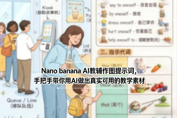 Nano banana AI教辅作图提示词，手把手带你用AI做出真实可用的教学素材-趣酷猫资源网