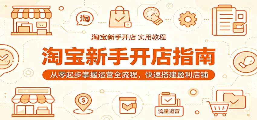 淘宝新手开店指南：从零起步掌握运营全流程，快速搭建盈利店铺_趣客盟