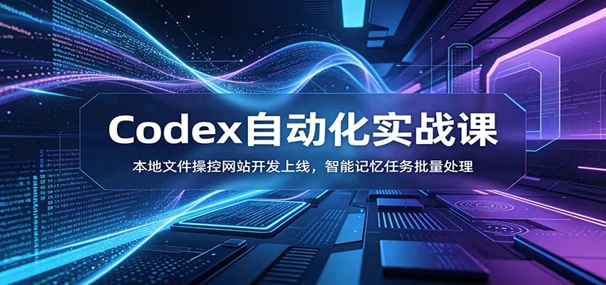 Codex自动化课程:本地文件管理+网站开发部署,智能记忆批量任务高效处理教程_趣客盟