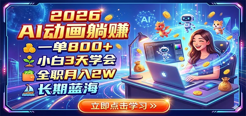 AI动画制作SEO优化：掌握AI技术月入两万的兼职捷径指南_趣客盟