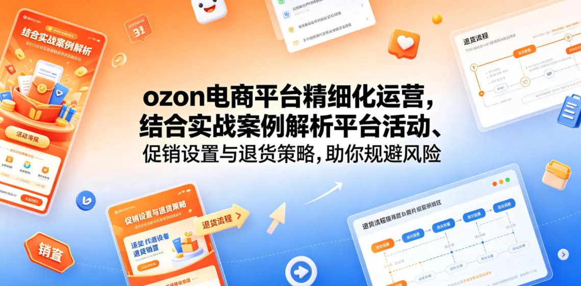 ozon电商平台精细化运营，结合实战案例解析平台活动、促销设置与退货策略，助你规避风险、提升销量_趣客盟