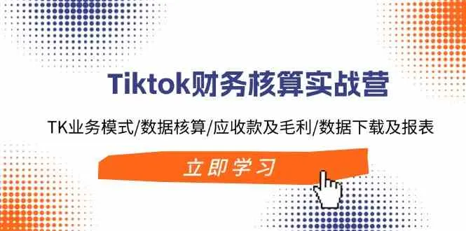 Tiktok财务核算实战营：TK业务模式/数据核算/应收款及毛利/数据下载及报表-趣酷猫资源网
