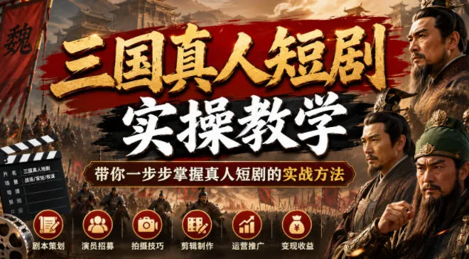 《实战攻略：三国真人短剧制作教程，轻松掌握实战技巧》_趣客盟