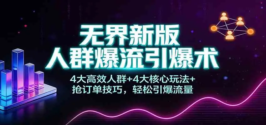无界新版人群爆流引爆术：4大高效人群+4大核心玩法+抢订单技巧，轻松引爆流量-趣酷猫资源网