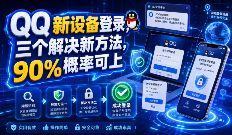 “QQ新设备登录难题破解！三招绝技，90%成功率助你快速登录”_趣客盟