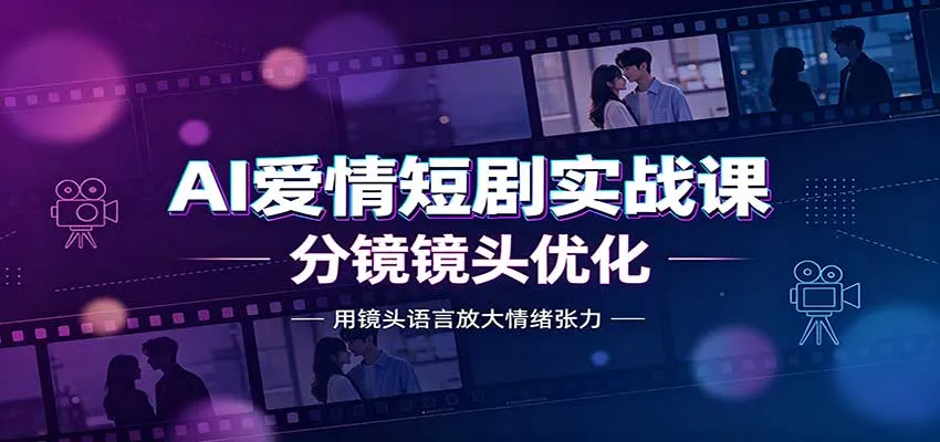 AI爱情短剧实战教程：剧本创作技巧、分镜优化指南及智能提示词应用 - 趣客盟