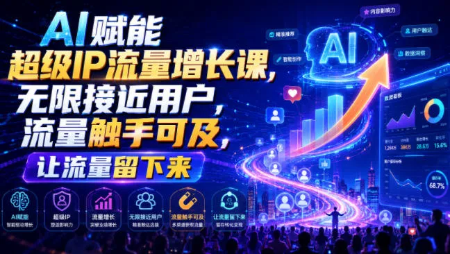 AI驱动超级IP流量增长秘籍：精准触达用户，流量源源不断，留住每一位访客_趣客盟