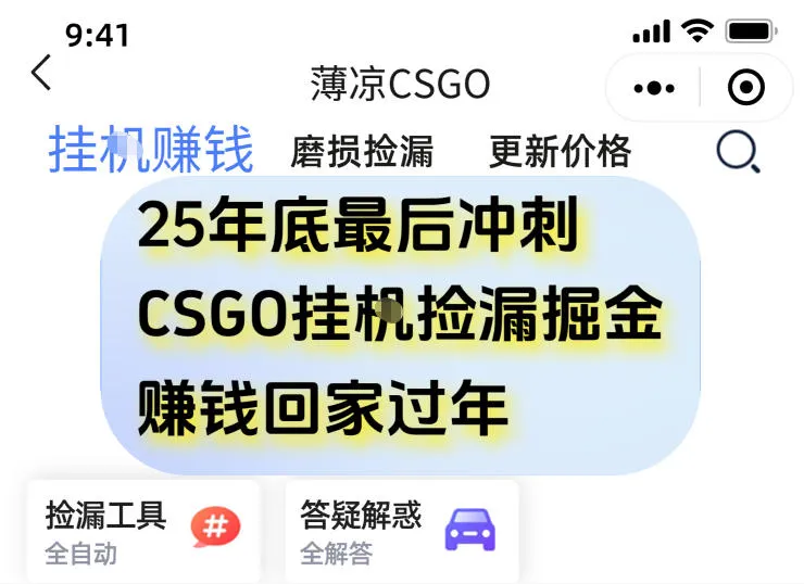 12月年底抓紧最后一个月，用CSGO游戏挂G捡漏掘金賺钱掘金，一部手机轻松日入5张+【揭秘】-趣酷猫资源网