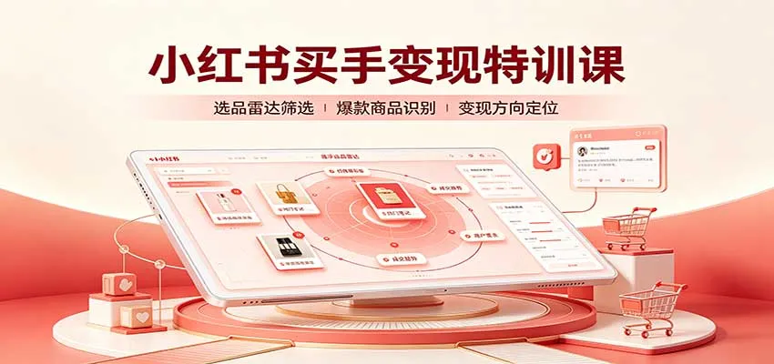 小红书买手变现秘籍：账号定位+养号技巧，选品挂车+笔记优化全攻略教学 - 趣客盟