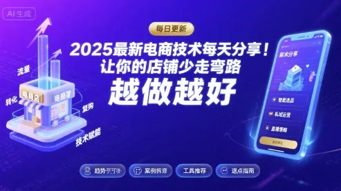【2025-2026电商技术每日更新】助力店铺少走弯路,快速成长攻略(7月更新)_趣客盟