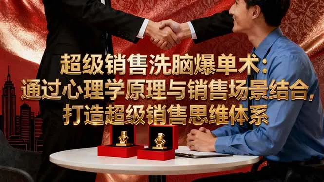 超级销售洗脑爆单术：通过心理学原理与销售场景结合,打造超级销售思维体系-趣酷猫资源网