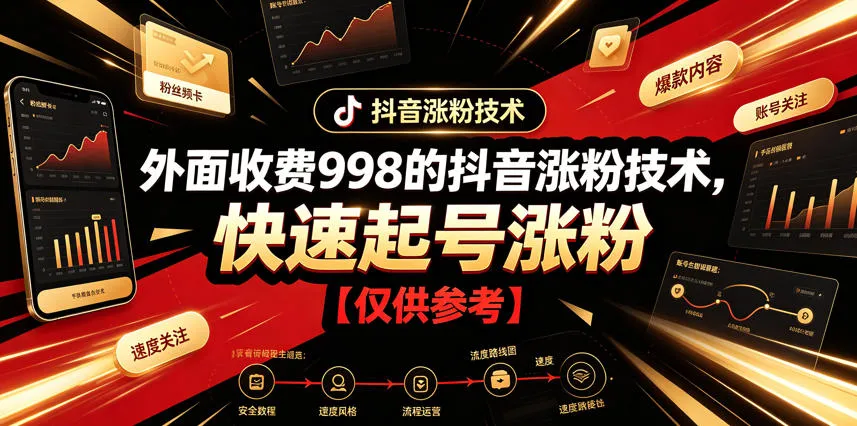 抖音涨粉秘籍：998元快速起号，高效涨粉技巧【内部推荐】_趣客盟