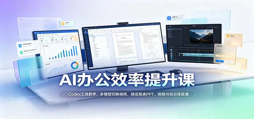 AI办公效率加速秘籍：Codex工具深度教学，轻松实现多模型切换，高效处理报表、PPT制作、视频剪辑及知识库构建 - 趣客盟